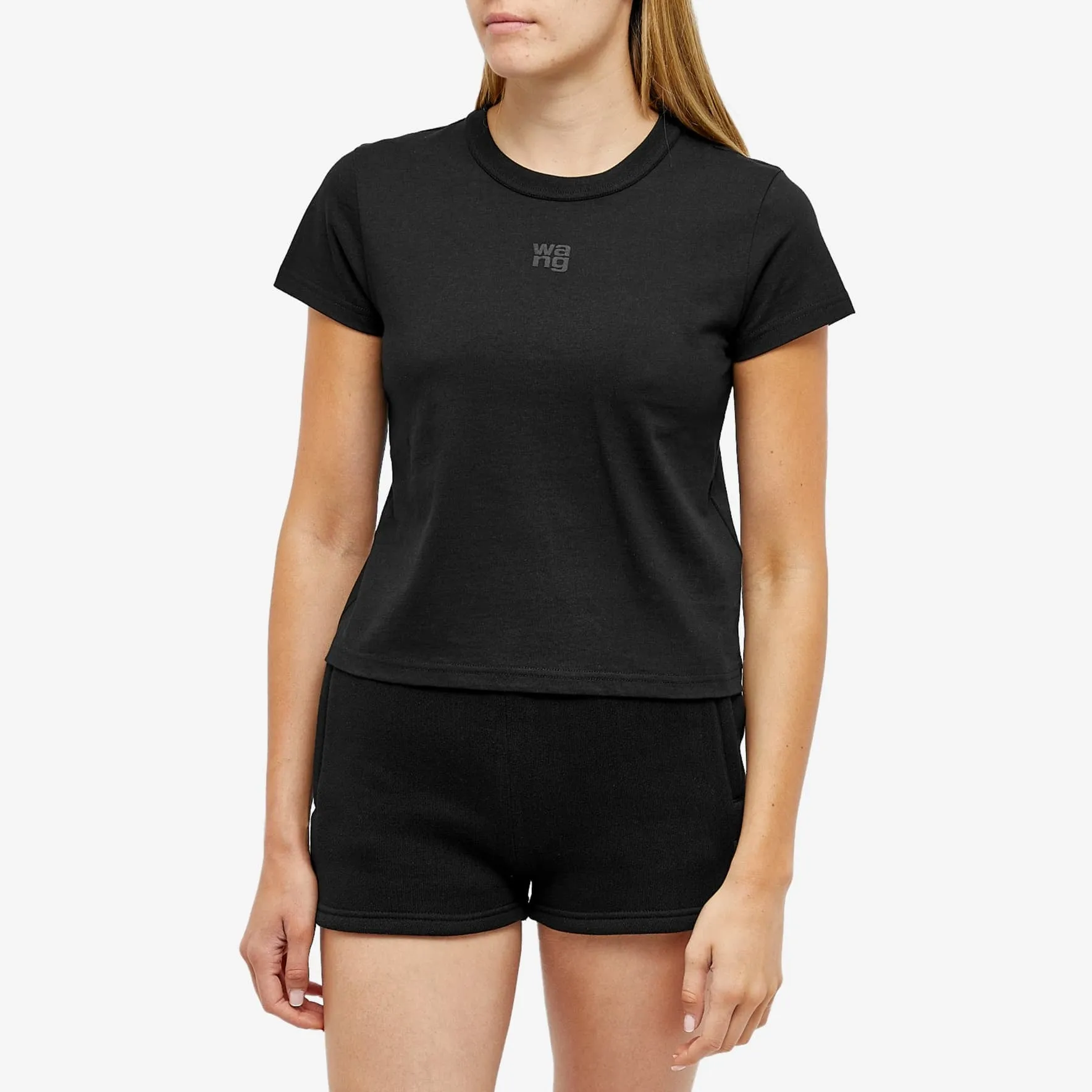 Alexander Wang Essential Shrunken T-shirt, black