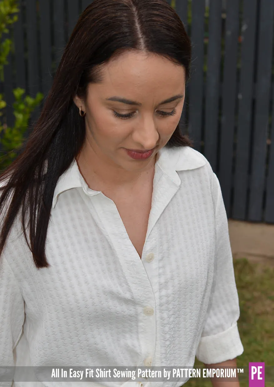 All In | Button Up Shirt Sewing Pattern