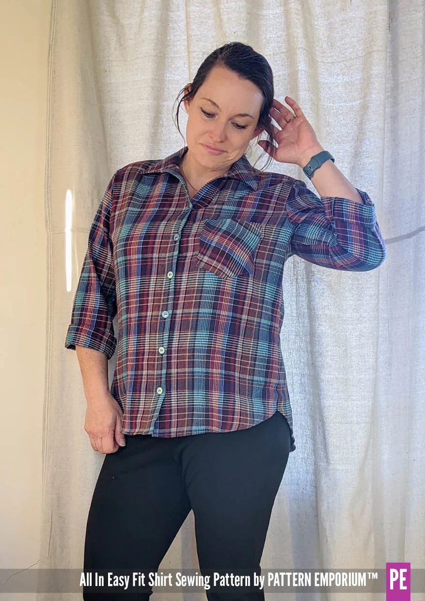 All In | Button Up Shirt Sewing Pattern