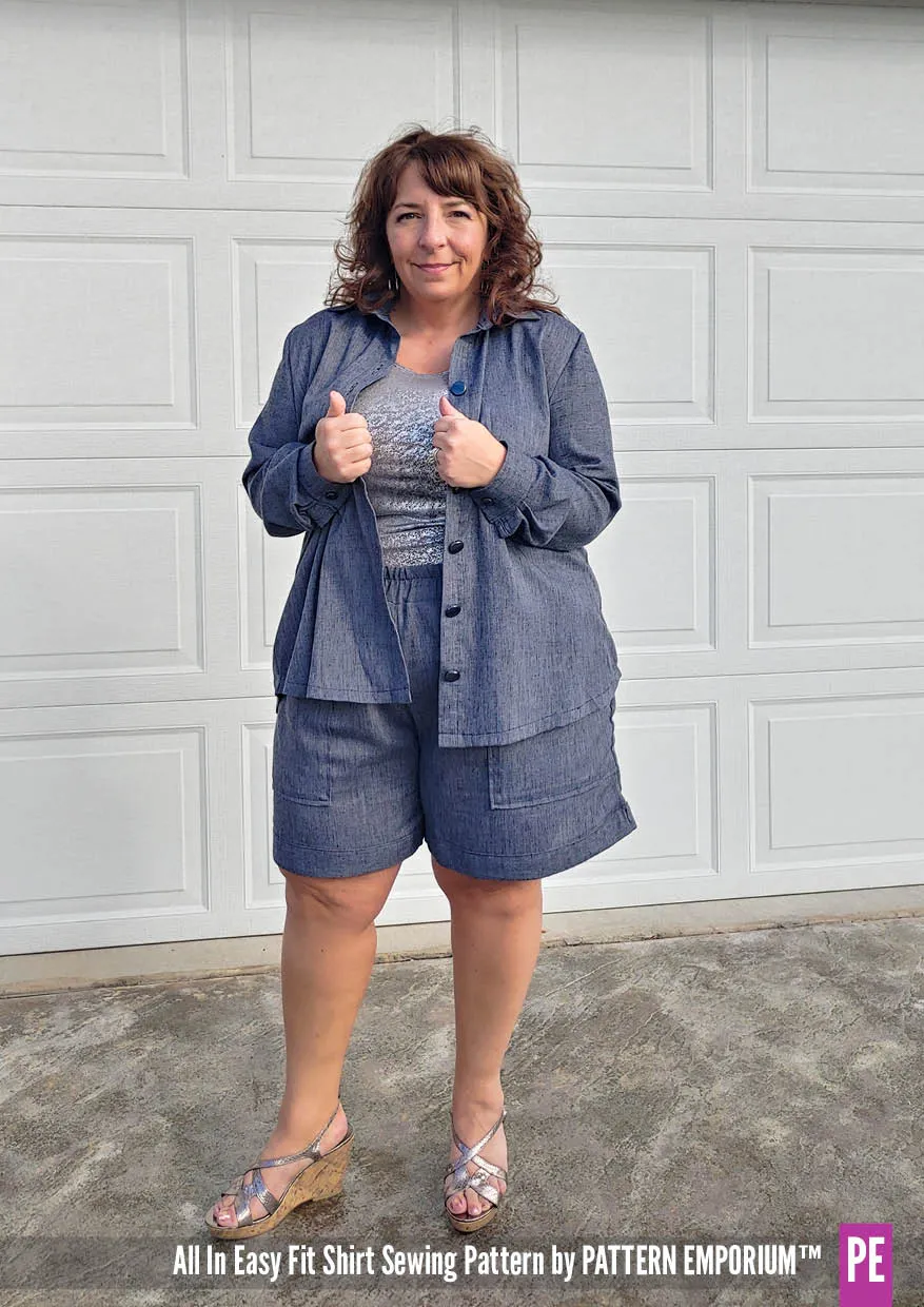 All In | Button Up Shirt Sewing Pattern