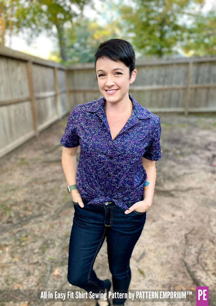 All In | Button Up Shirt Sewing Pattern