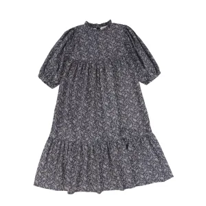 ATELIER PARSEMEI BLUE/GREY PAISLEY TIERED DRESS