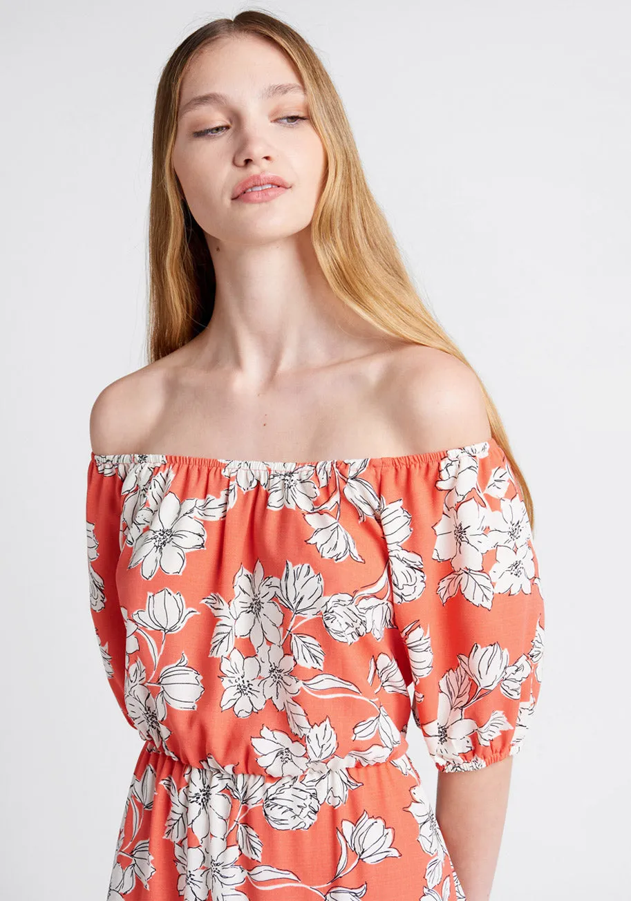 Bloom Wildly Tiered Midi Dress