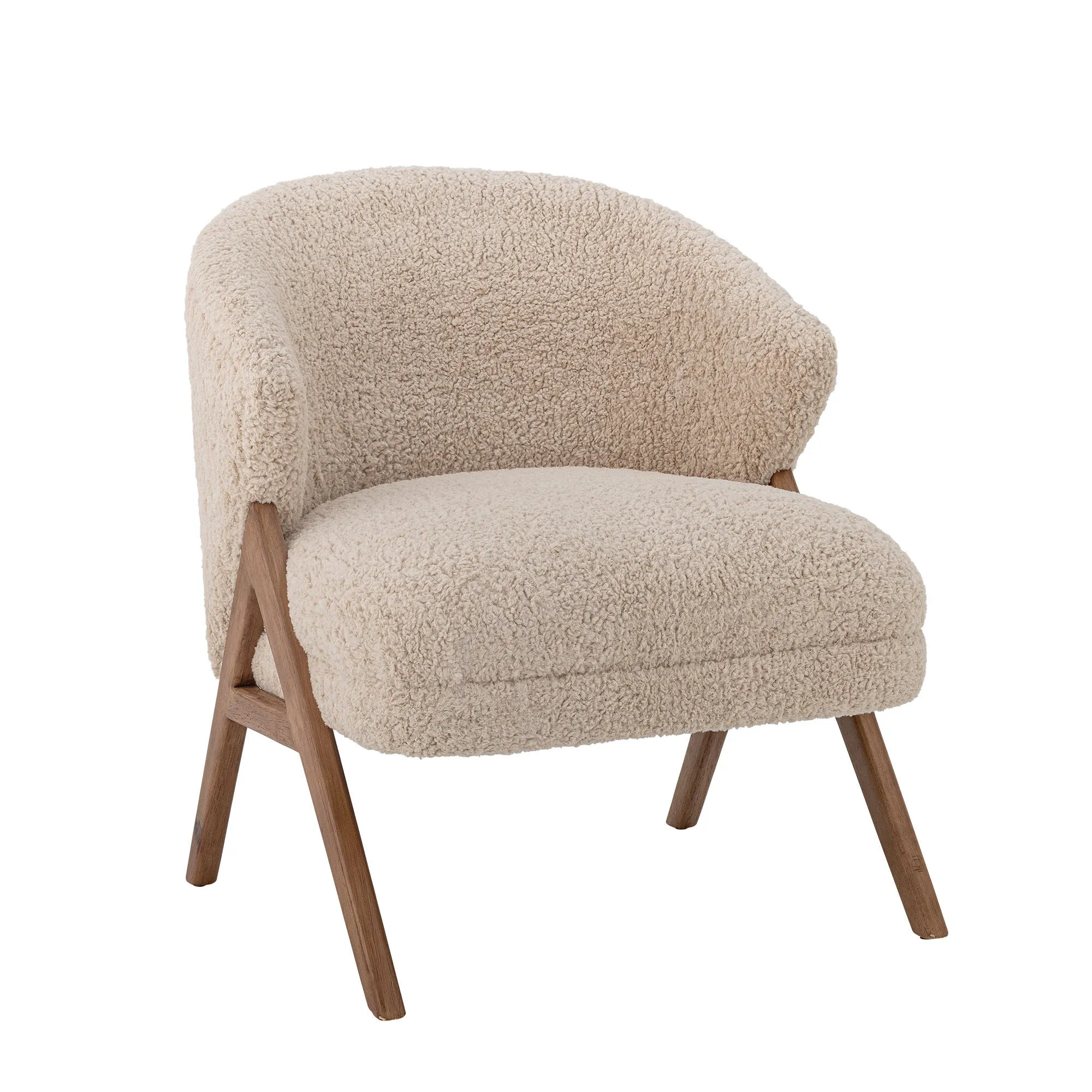 Bloomingville Camino Lounge Chair, Nature, Rubberwood