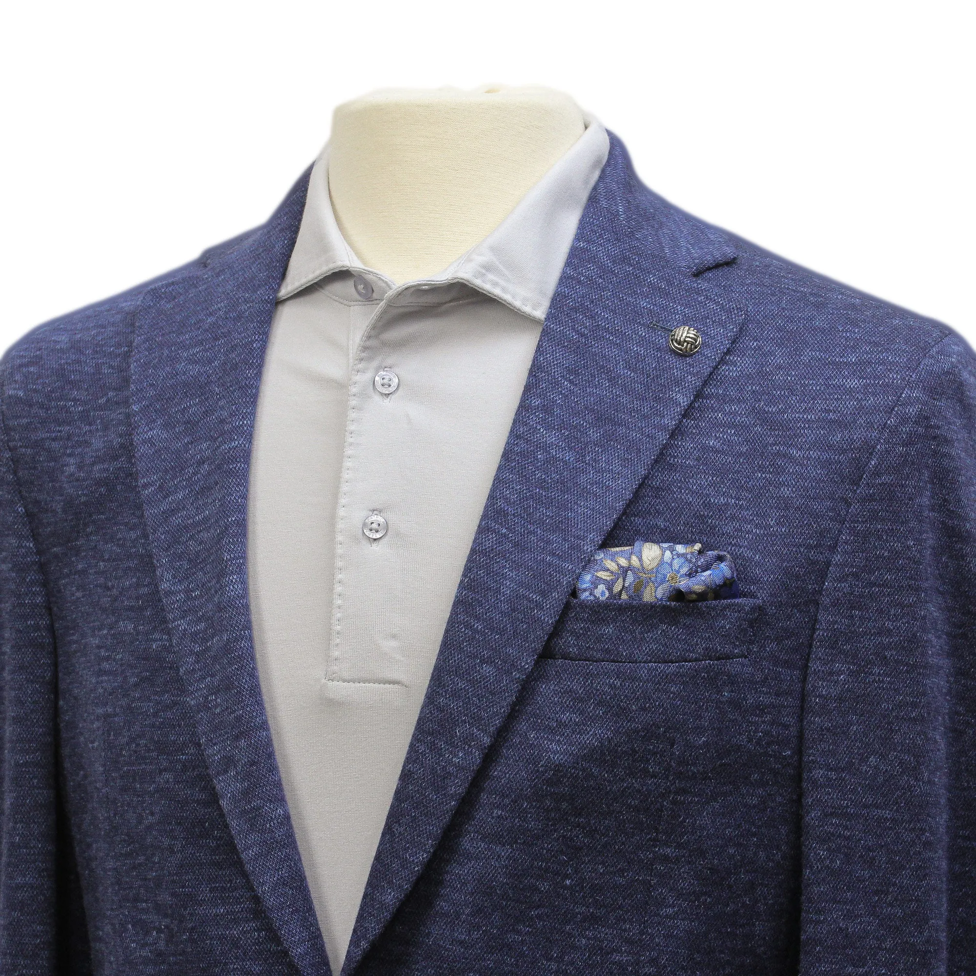 Blue Wool-Silk-Linen Comfortwear Hartford Contemporary Fit Sport Jacket - Jack Victor