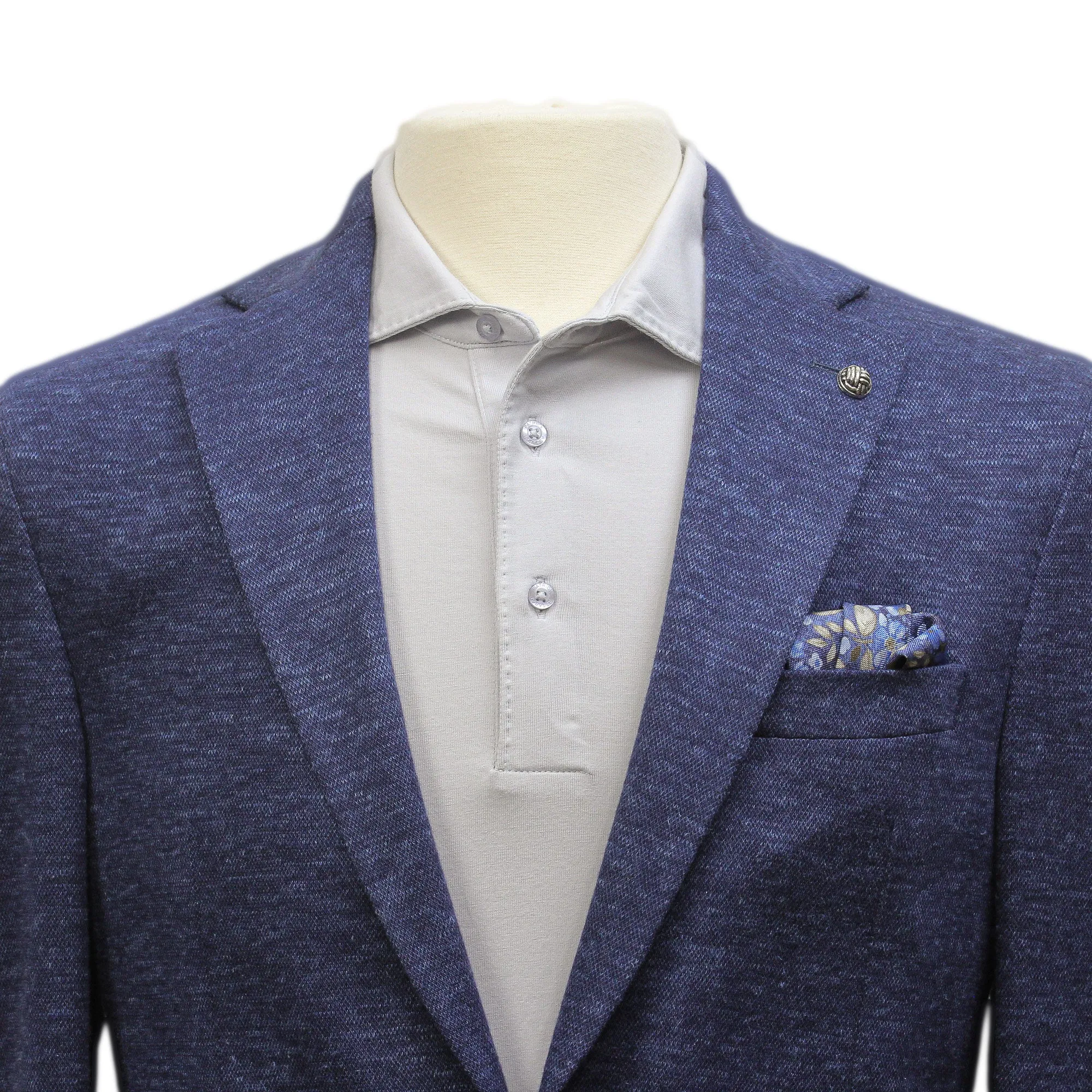 Blue Wool-Silk-Linen Comfortwear Hartford Contemporary Fit Sport Jacket - Jack Victor