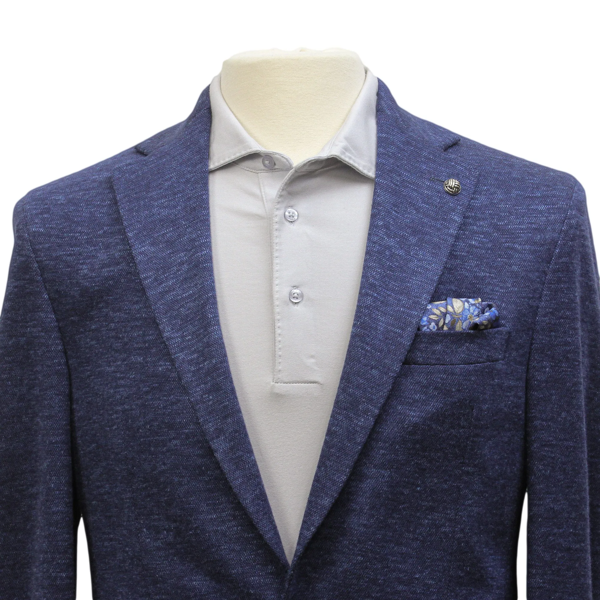 Blue Wool-Silk-Linen Comfortwear Hartford Contemporary Fit Sport Jacket - Jack Victor