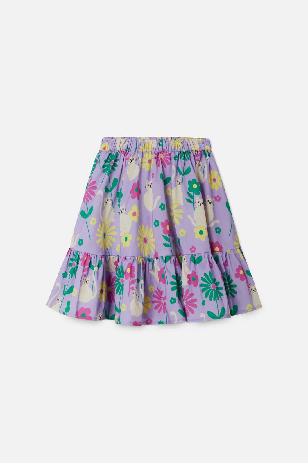 Cat Flower Kids Skirt