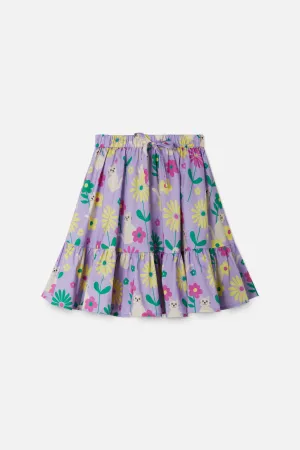 Cat Flower Kids Skirt