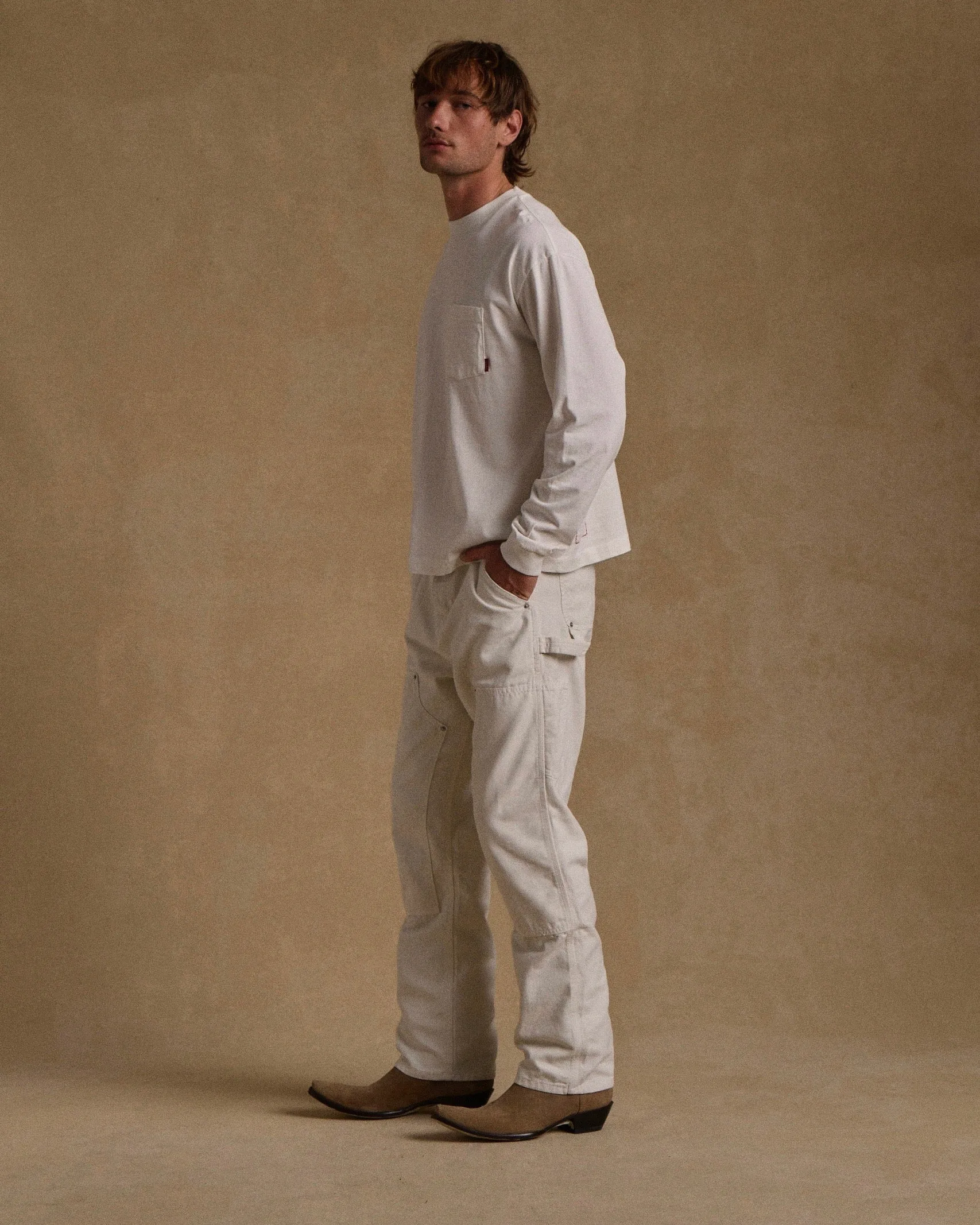 Classic Canvas Double Knee (White)