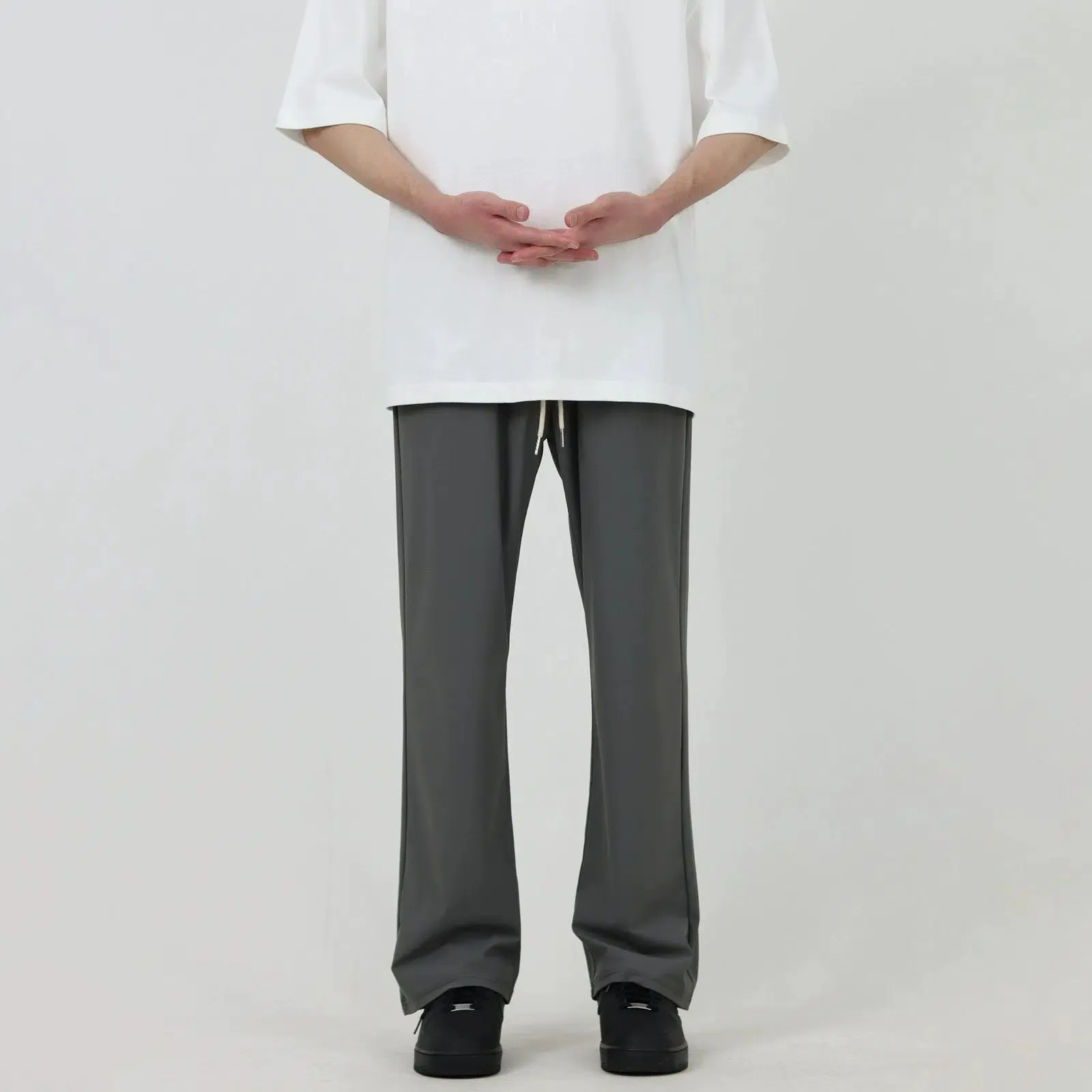 Classic Flared Drawstring Pants