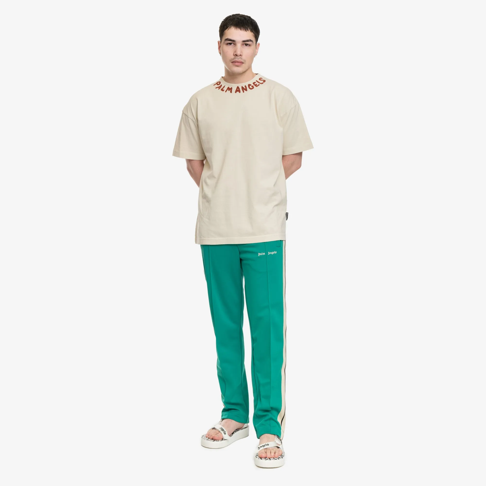 Classic Logo Green Track Pants