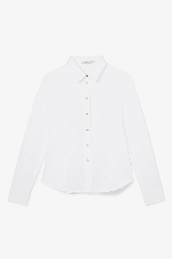 Clemens Stretch Shirt - Knit Poplin :: White