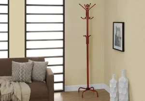 Coat Rack - 70"H / Red Metal