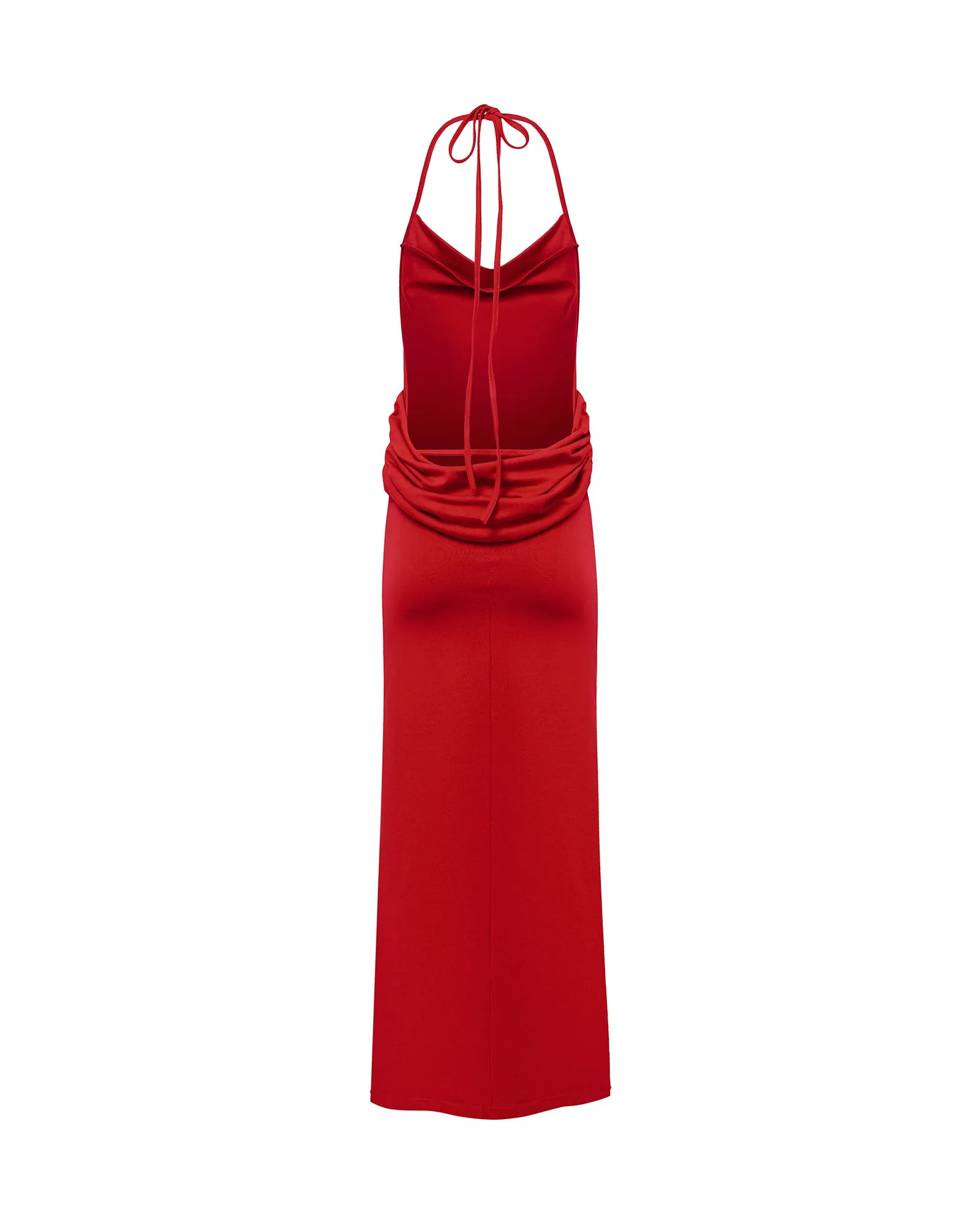 Convertible Slit Halter Dress