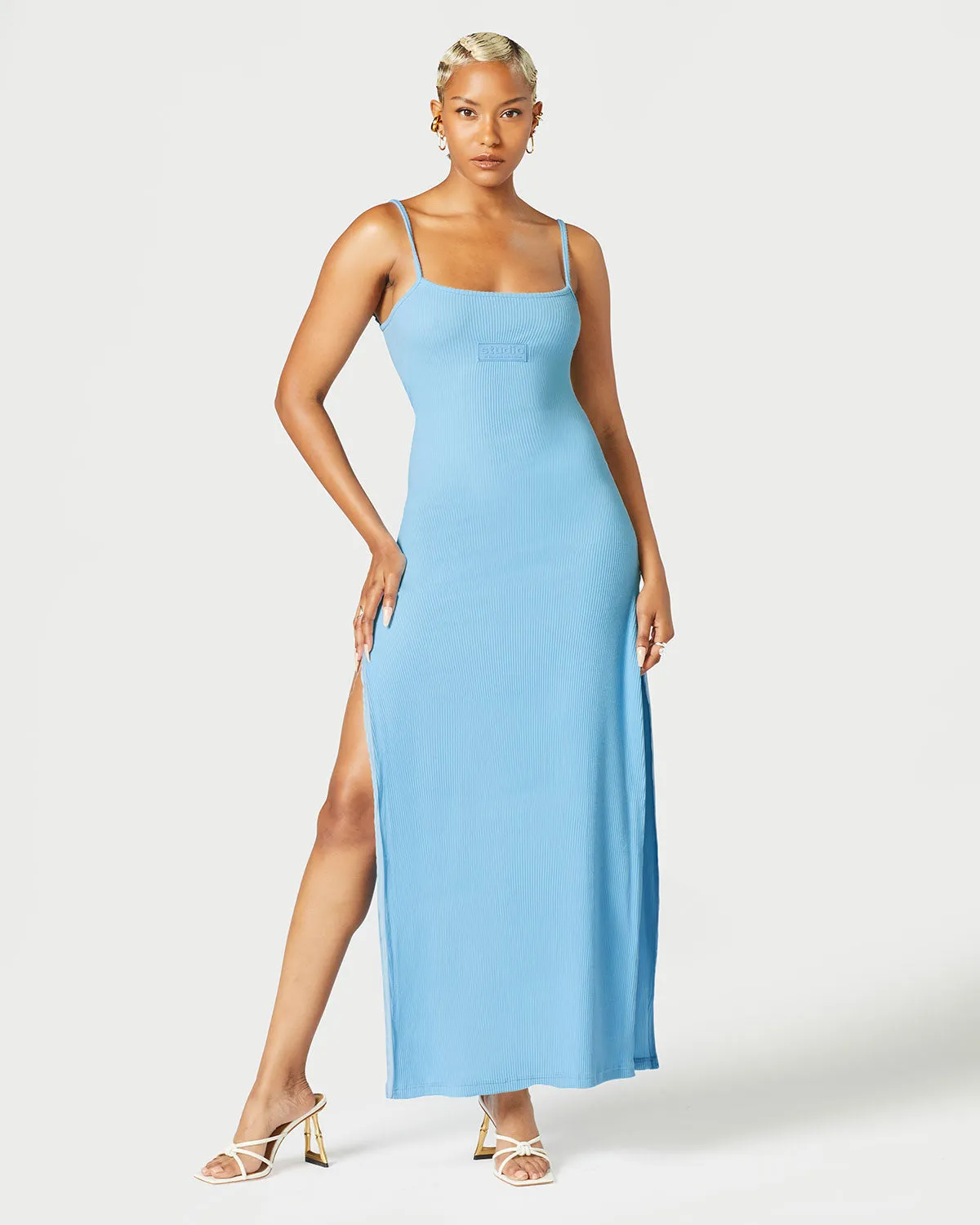 Convertible Slit Maxi Dress