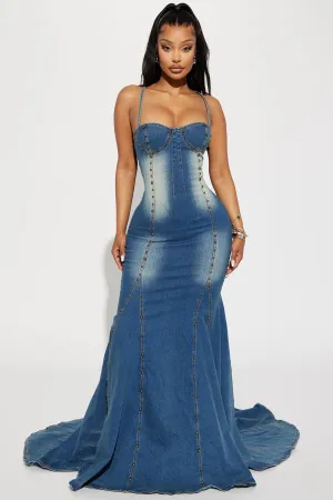 Dallas Denim Gown - Denim