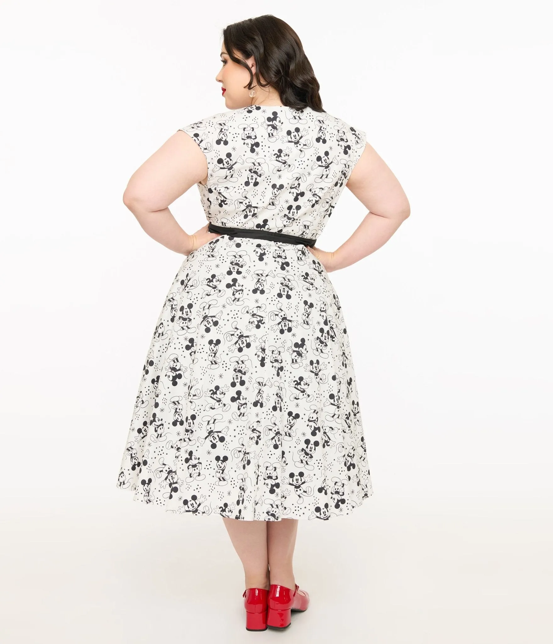 Disney Mickey & Friends Collection by Unique Vintage Plus Size Mickey Mouse Hedda Swing Dress