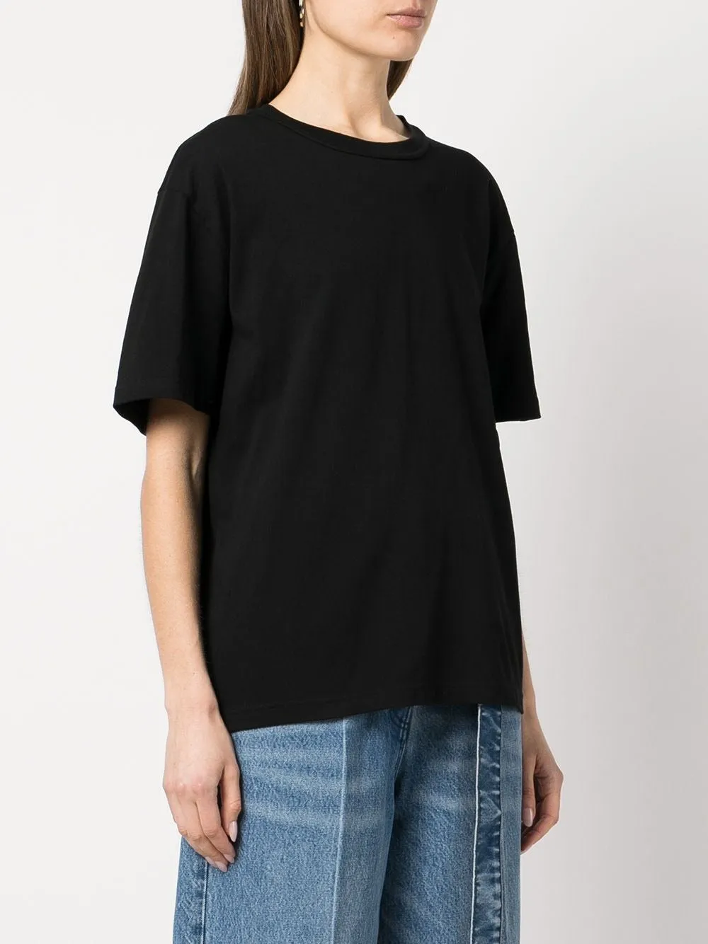 ESSENTIAL JSY S/S TEE W/ PUFF LOGO& BOUND NECK