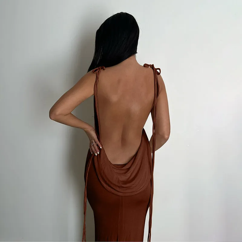 FLYTONN-Sexy spring and summer dresses, party dresses, graduation gifts,Emmett Backless Long Dress