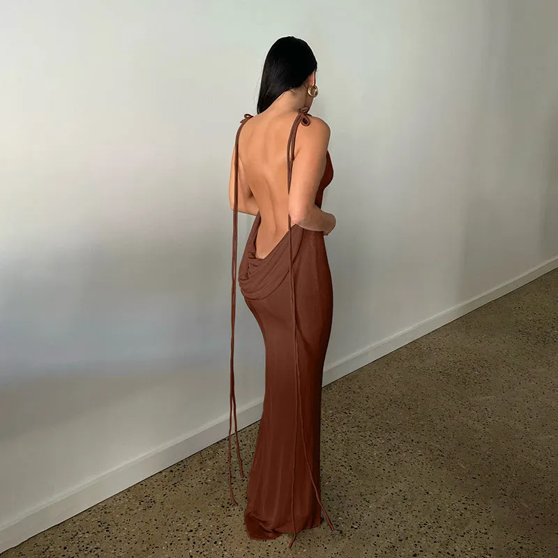 FLYTONN-Sexy spring and summer dresses, party dresses, graduation gifts,Emmett Backless Long Dress