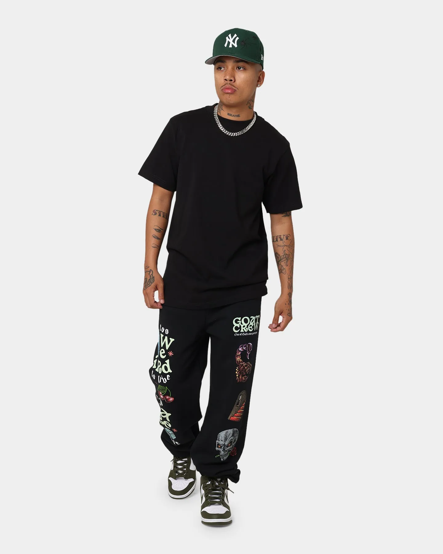 Goat Crew Too Weird To Live Tracksuit Pants Black