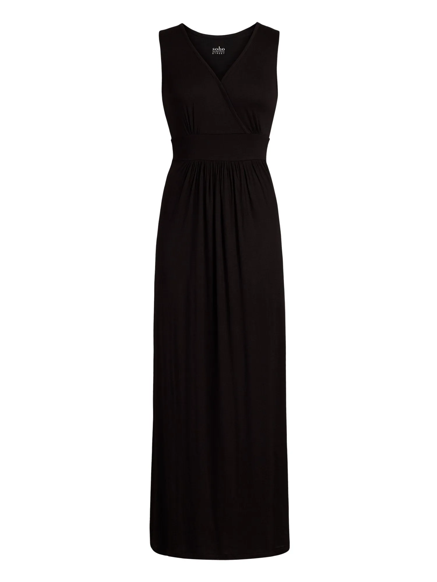 Goddess Wrap-Front Maxi Dress