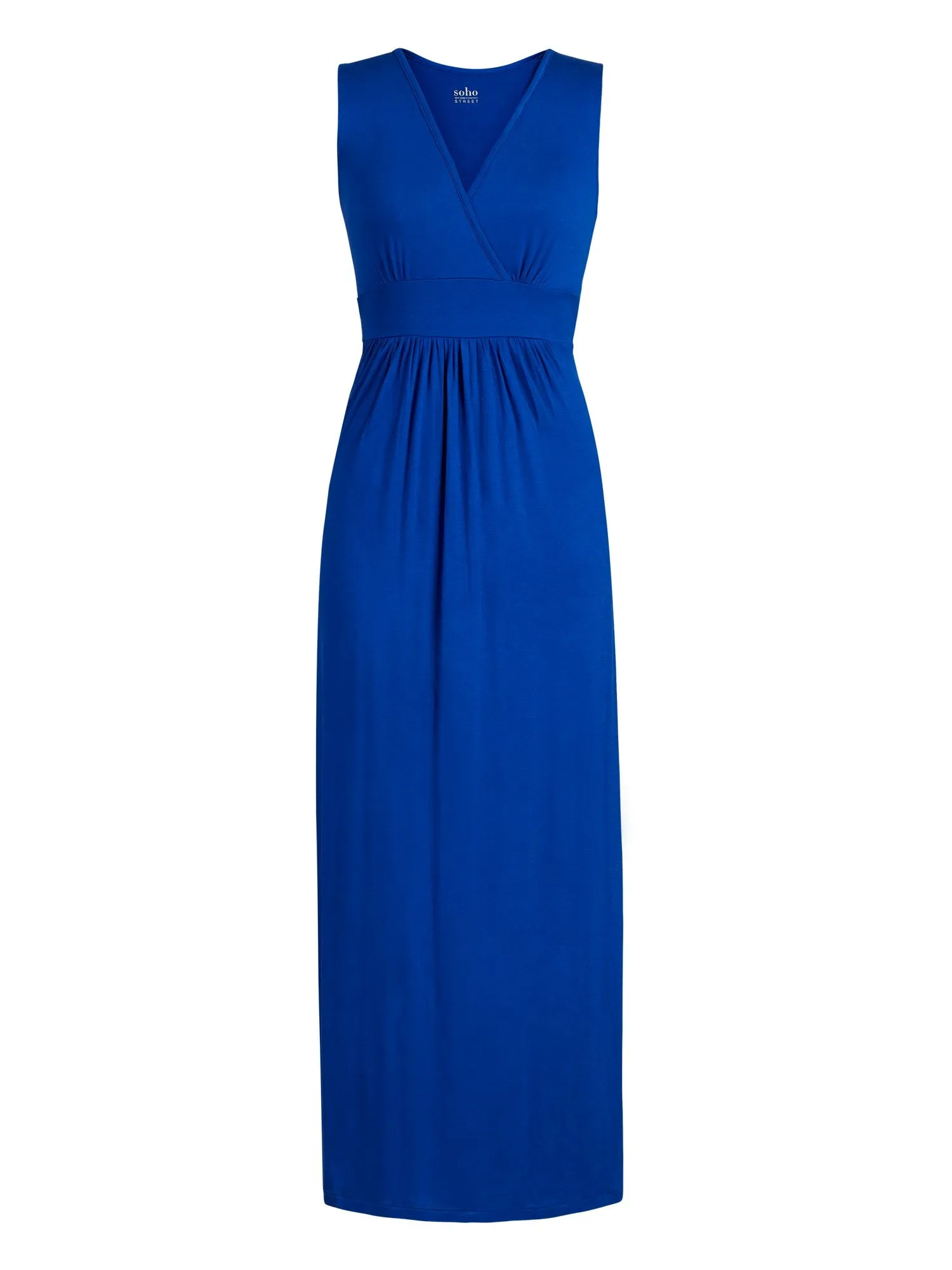 Goddess Wrap-Front Maxi Dress