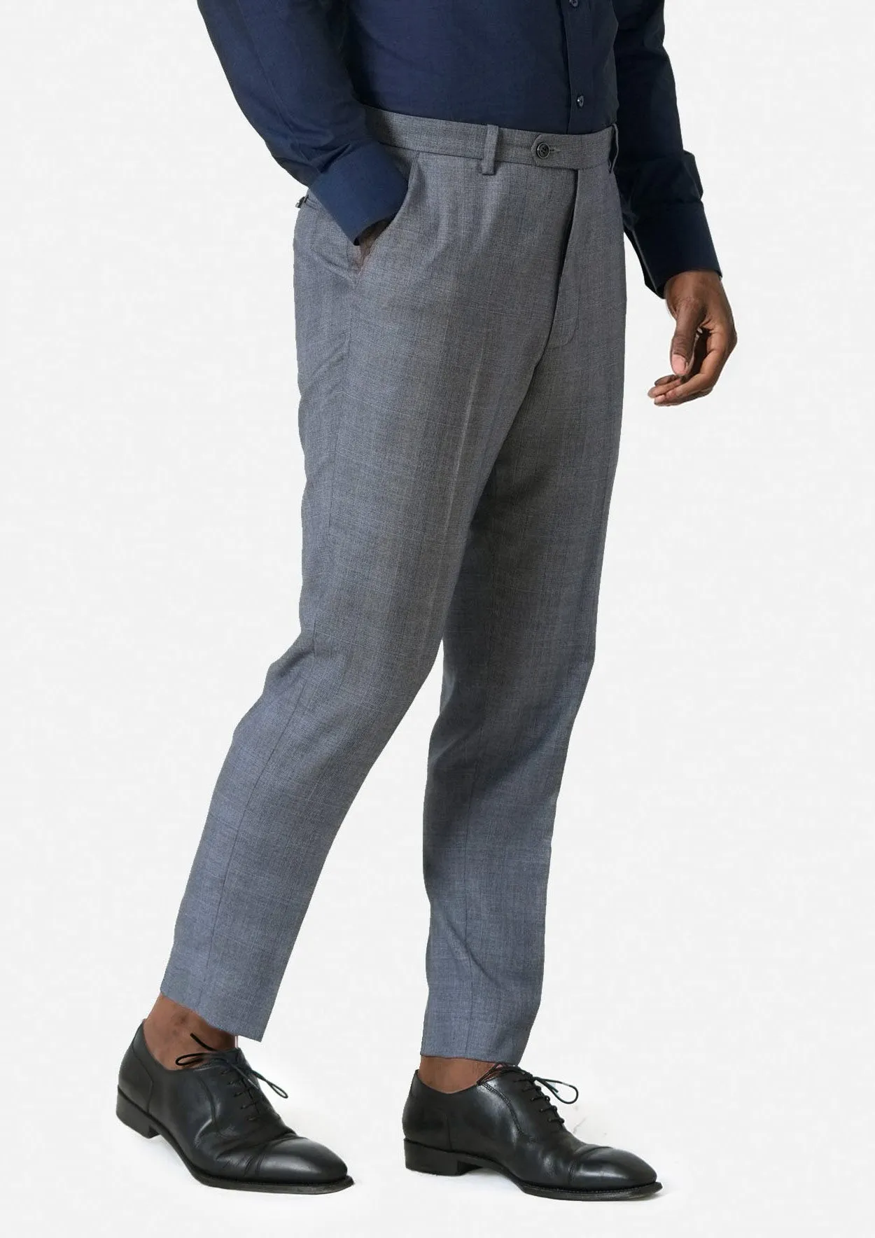 Grey Prince of Wales Pants