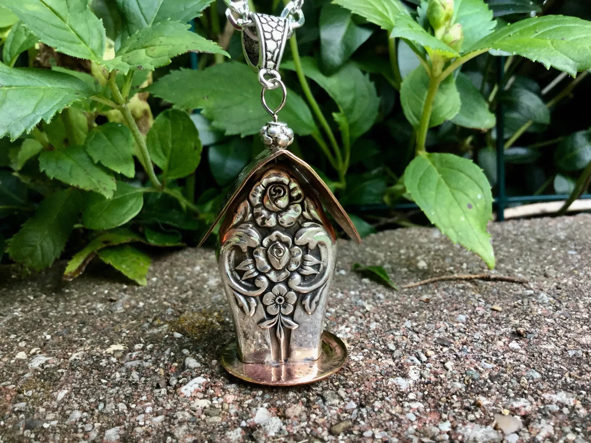 Handmade Bird House Necklace