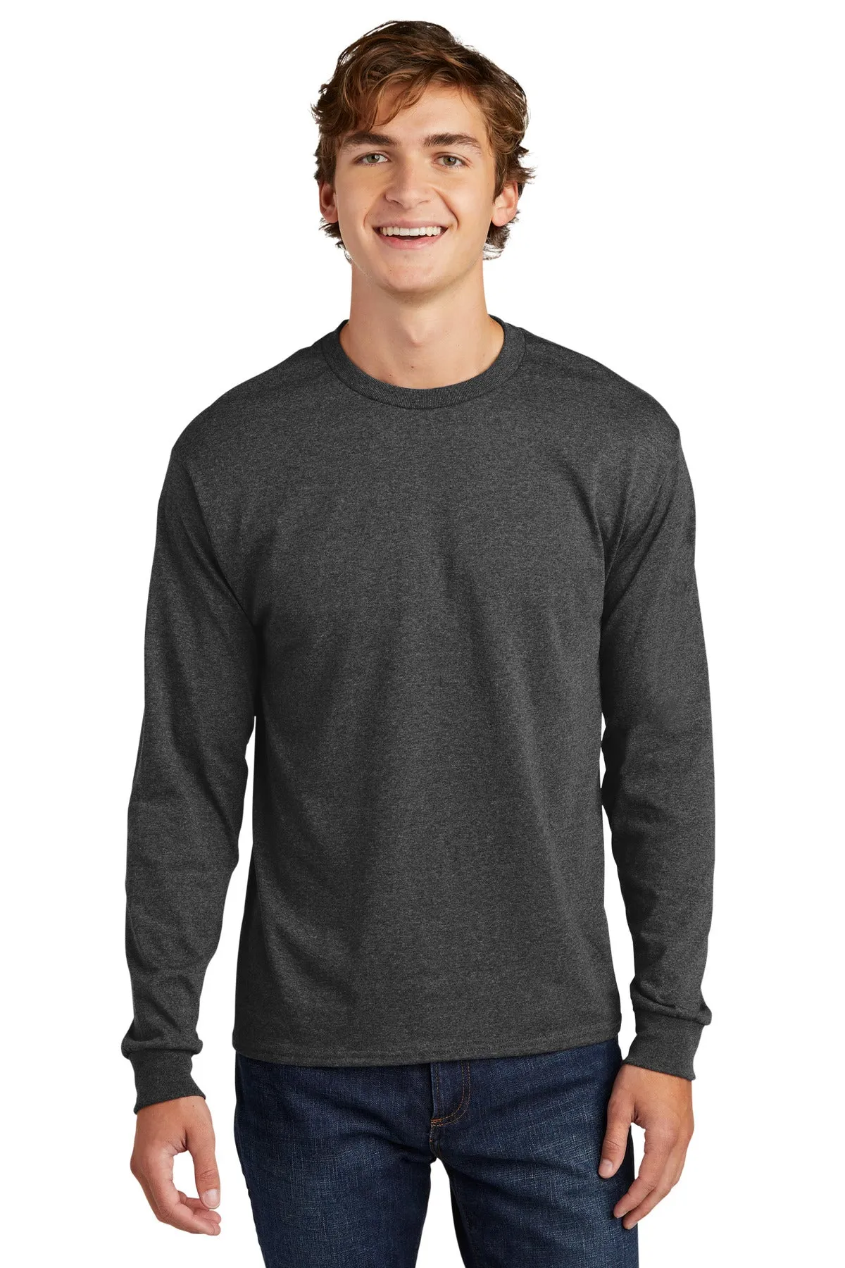 Hanes Essential-T 100% Cotton Long Sleeve T-Shirt 5286