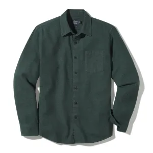 Harper 3 ply Jaspe Flannel Shirt - Forest Green