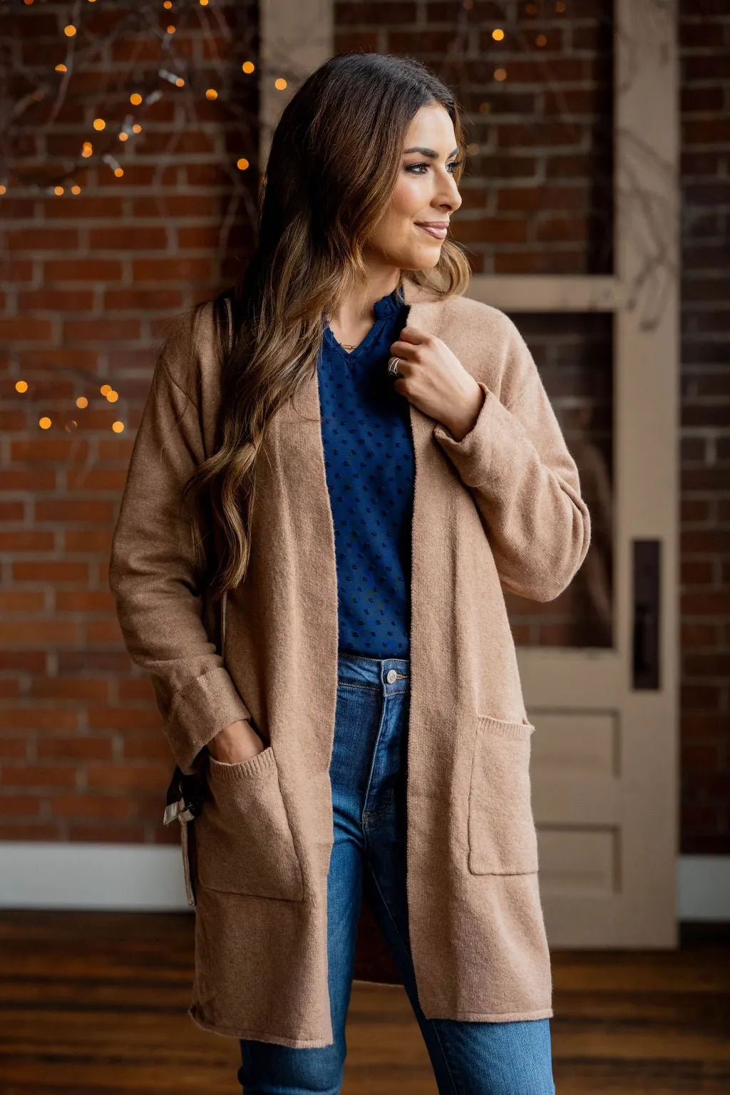 Heathered Tunic Cardigan