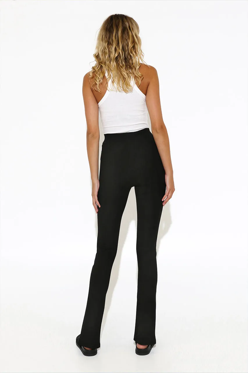 Henley Zip Pant l Black