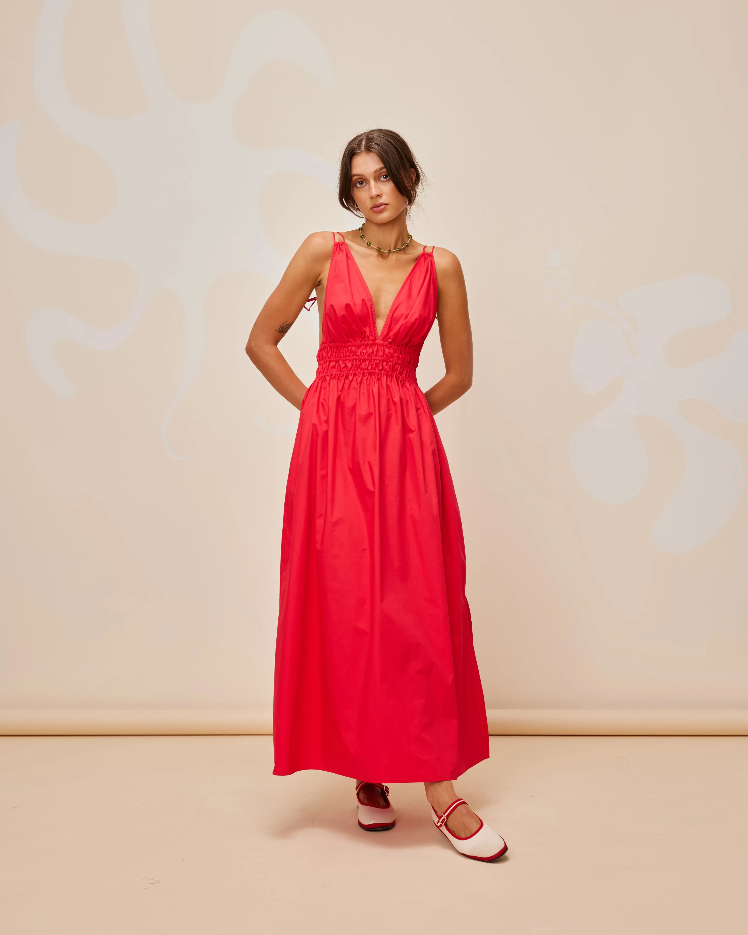 HERO MAXI DRESS CHERRY