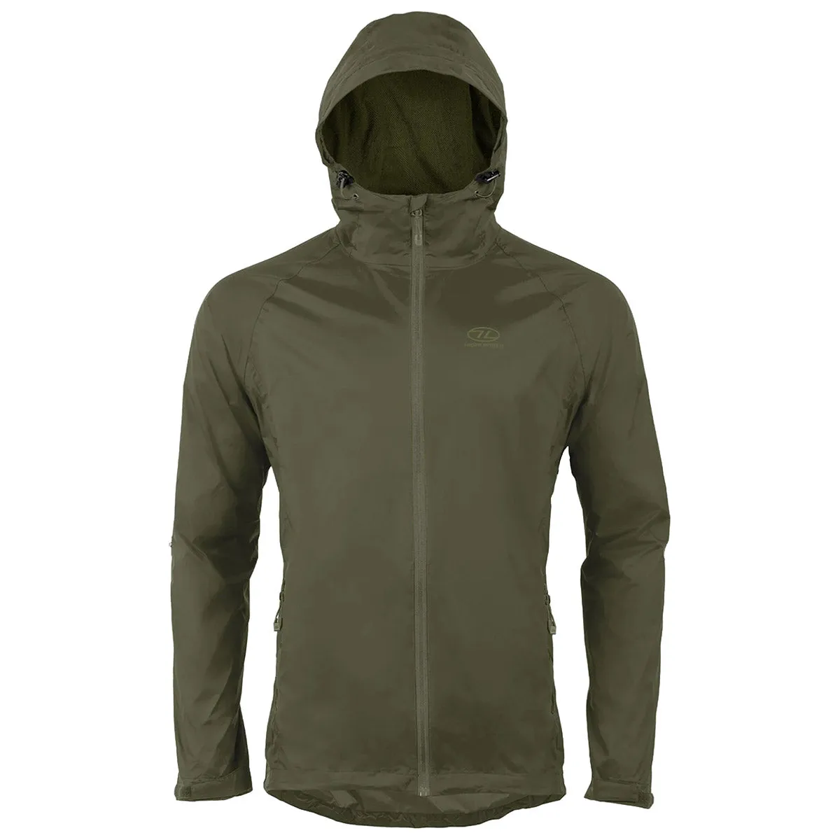 Highlander Stow & Go Waterproof Jacket Olive Green