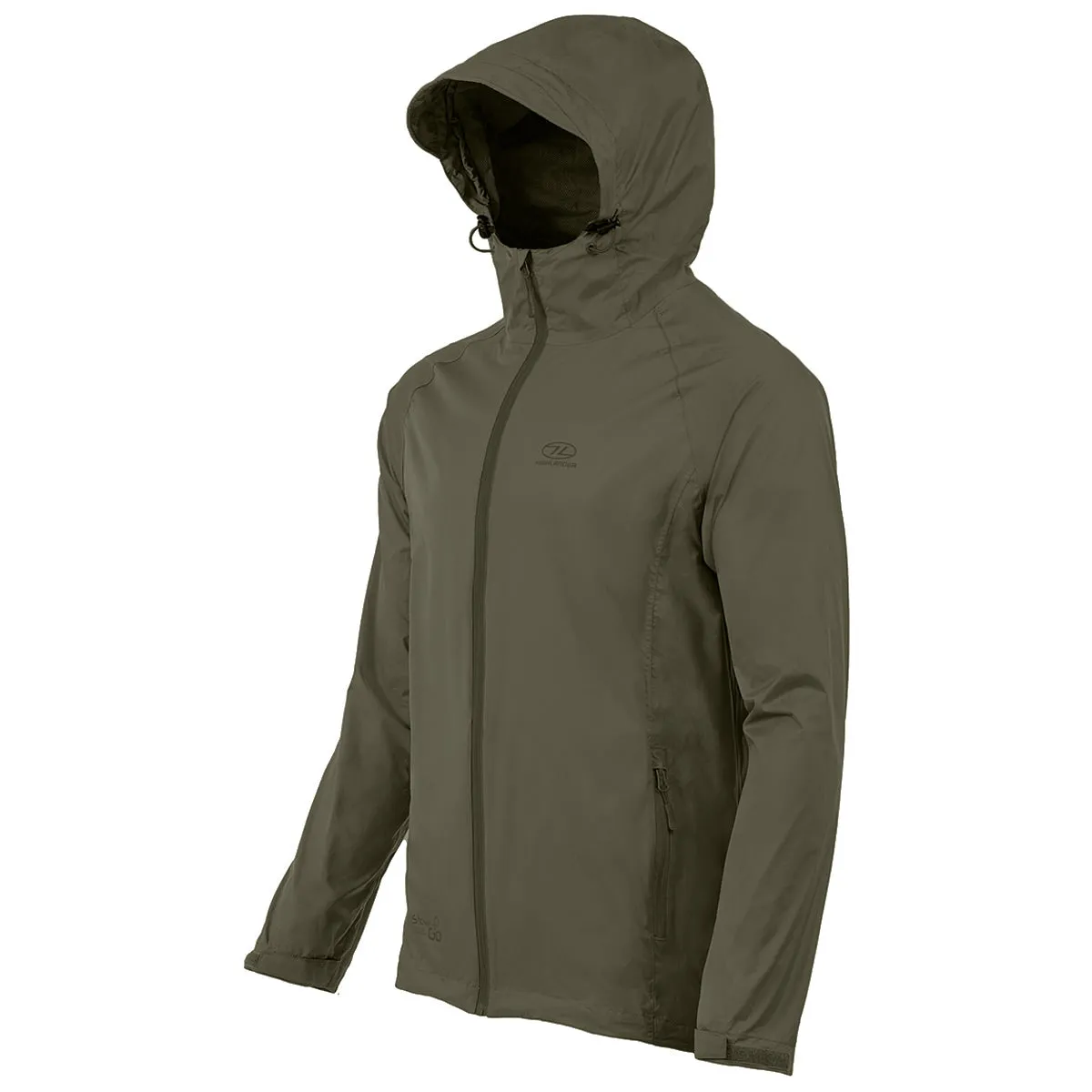 Highlander Stow & Go Waterproof Jacket Olive Green