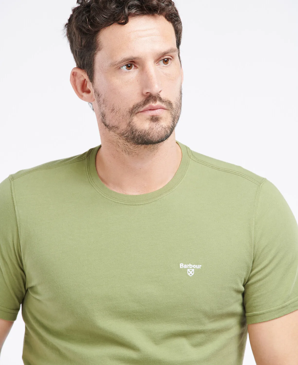 ID24492-Barbour Olive Essential T-Shirt