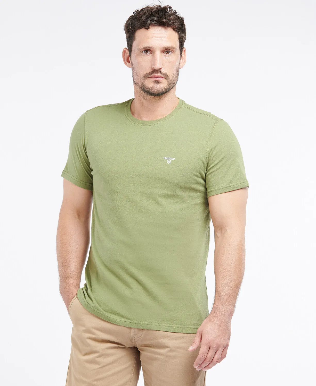 ID24492-Barbour Olive Essential T-Shirt