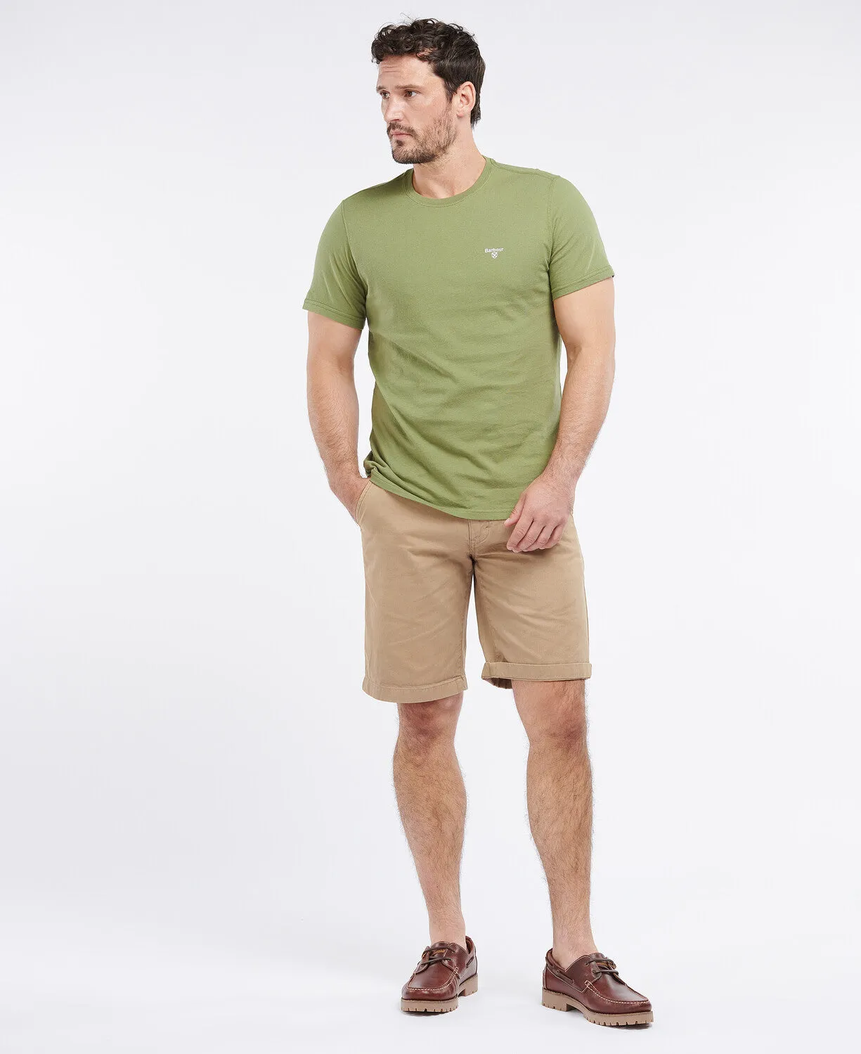 ID24492-Barbour Olive Essential T-Shirt