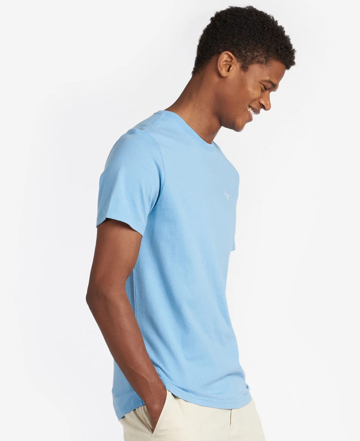 ID24493-Barbour Sky Blue Essential T-Shirt