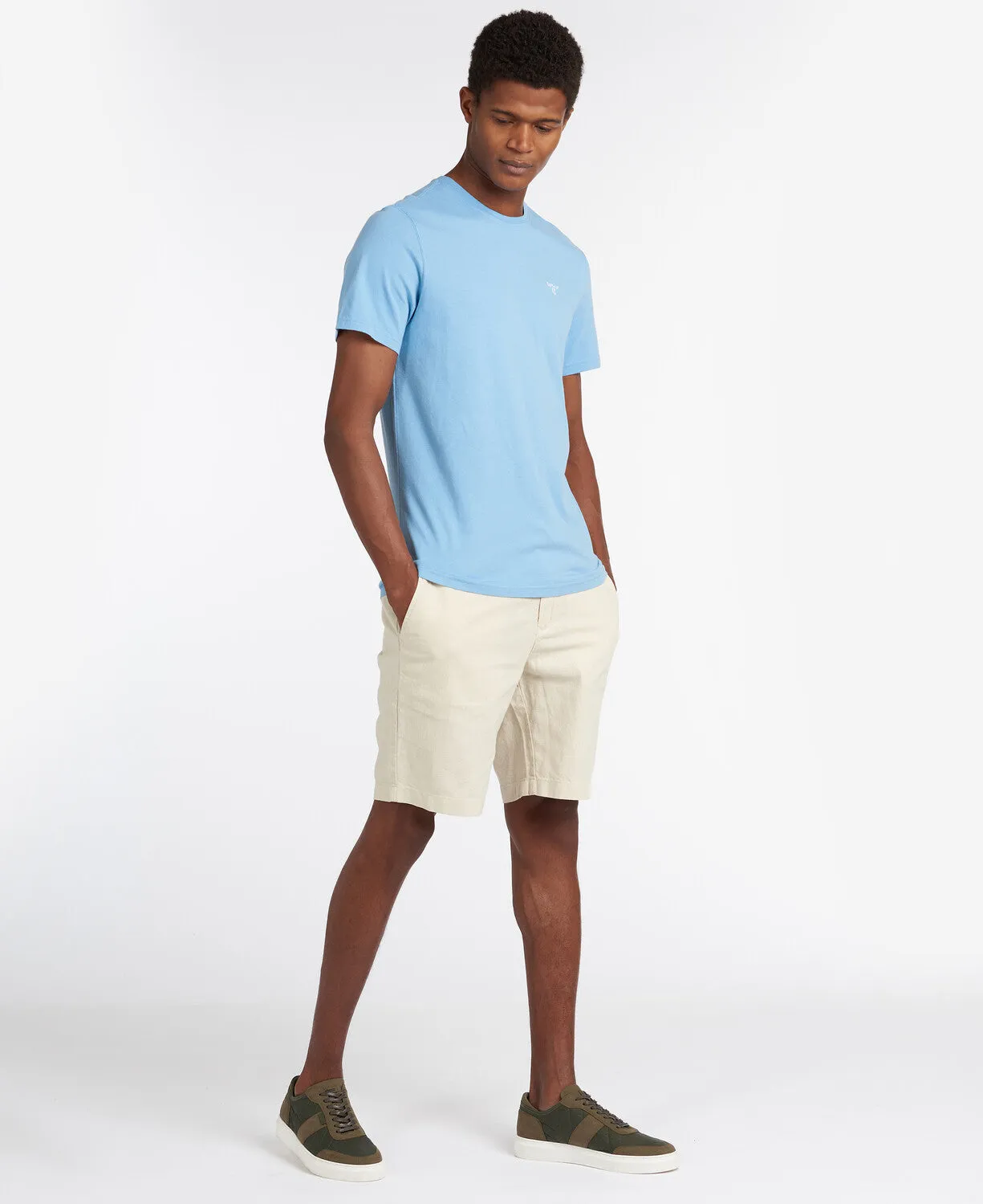 ID24493-Barbour Sky Blue Essential T-Shirt