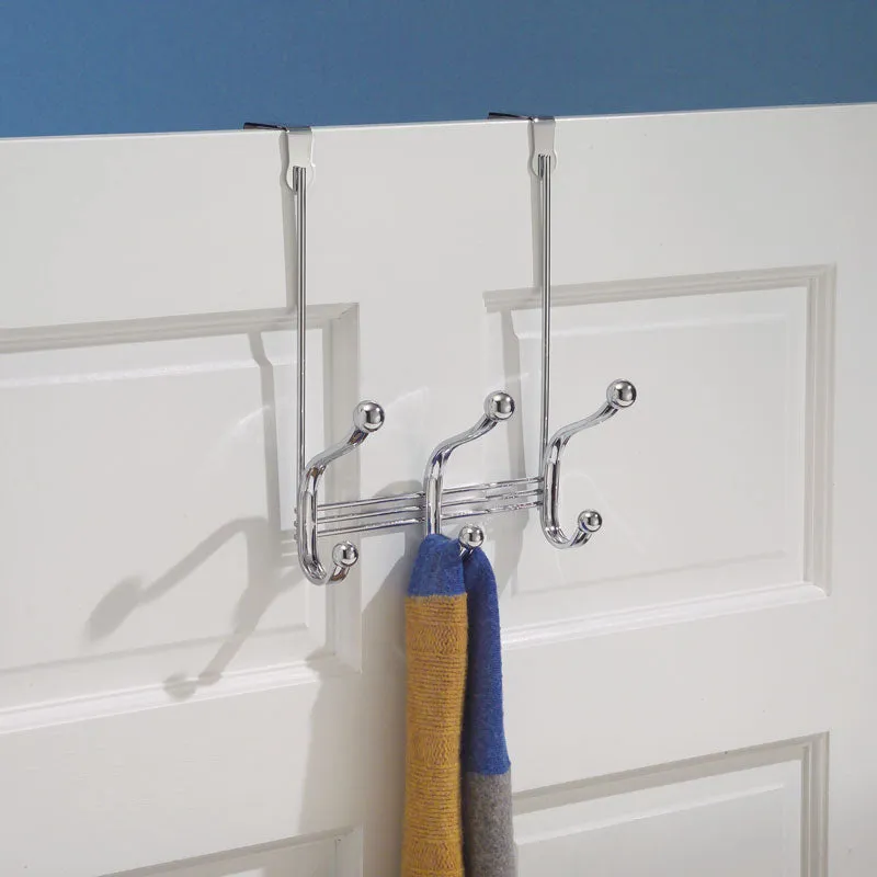 iDesign York Lyra Over the Door Rack, Chrome