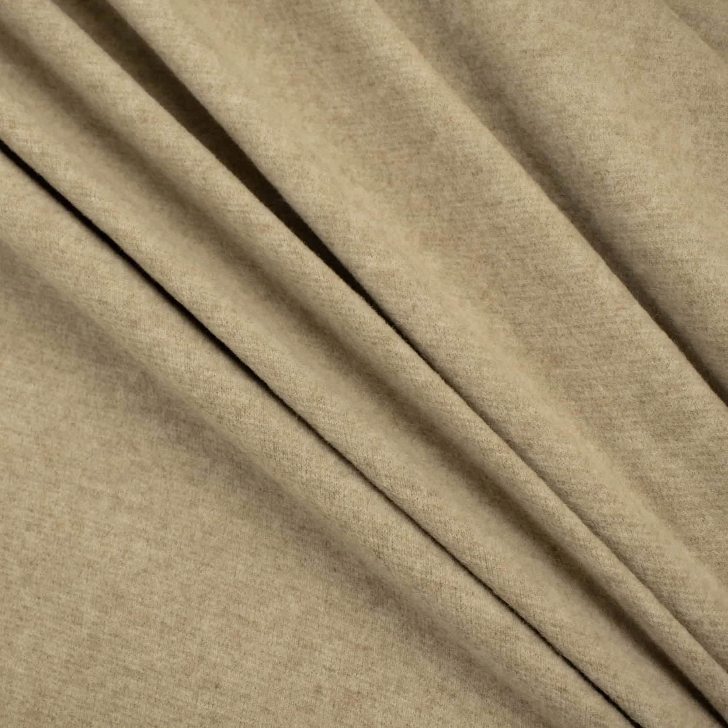 Japanese Wool Blend Suiting Slight Stretch Medium Weight Melange Beige