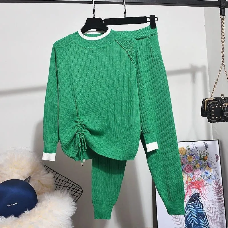 knit Sweater Tops   Pants Knitted Sets