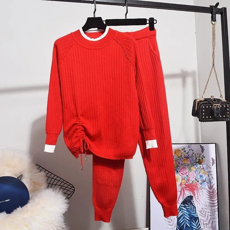 knit Sweater Tops   Pants Knitted Sets