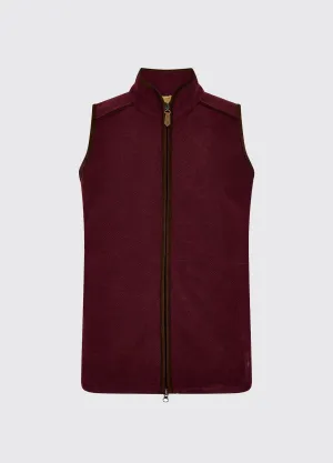 Lifford Fleece Gilet - Ox Blood