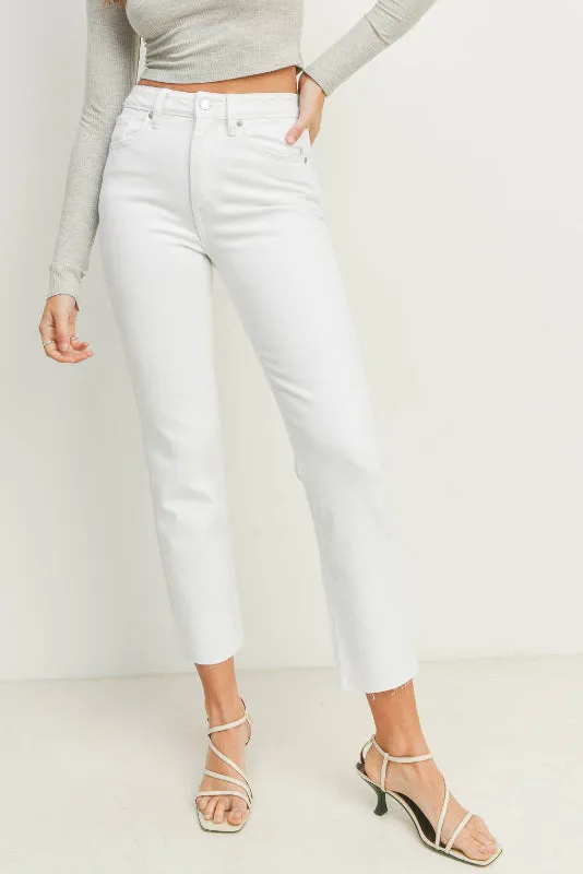 luna classic straight jean - white