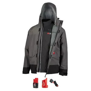 M12™ Heated AXIS™ Layering System with HYDROBREAK™ Rainshell Kit XL (Gray)