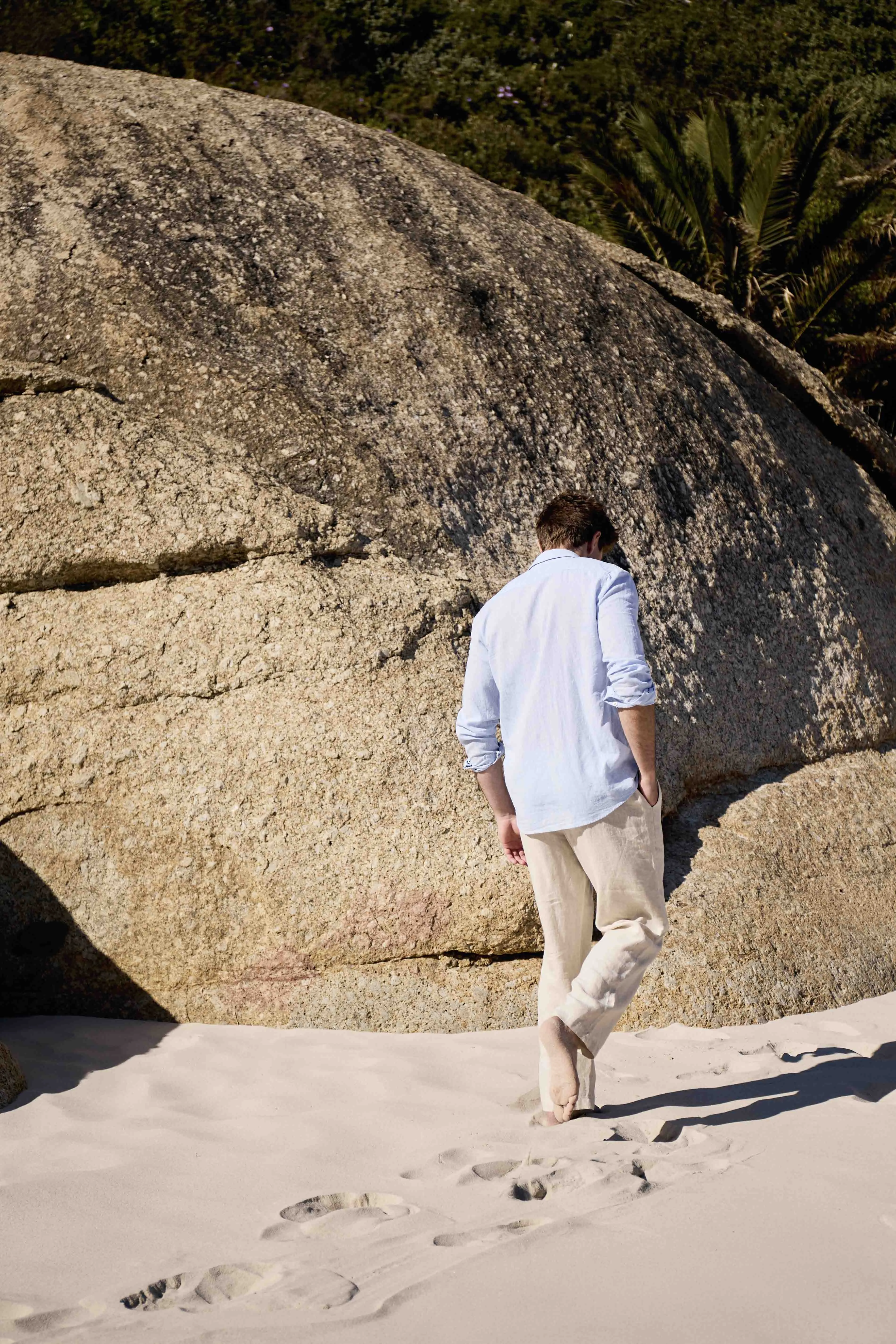 Mens Classic Linen Pants | Natural